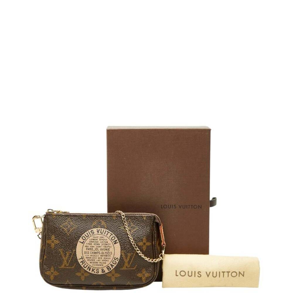 LOUIS VUITTON Brown Monogram Leather Pochette Pouch - Picture 11 of 11
